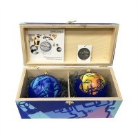 Новогодний набор на 2 шара Газ 1 с кристаллами Swarovski (2167)