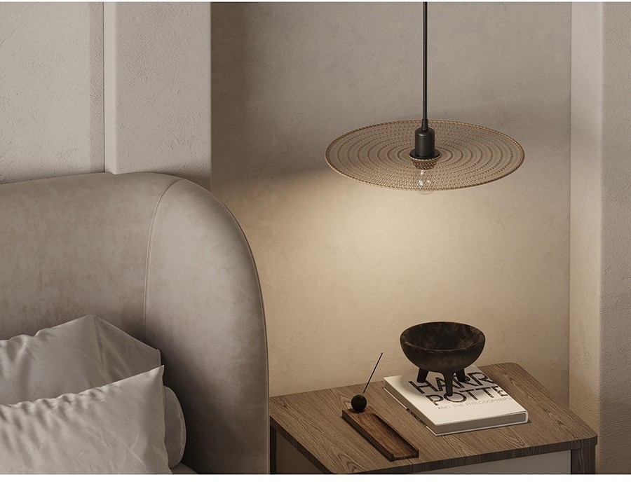 Светильник подвесной vinger, D38х8 см, бежевый (76208)