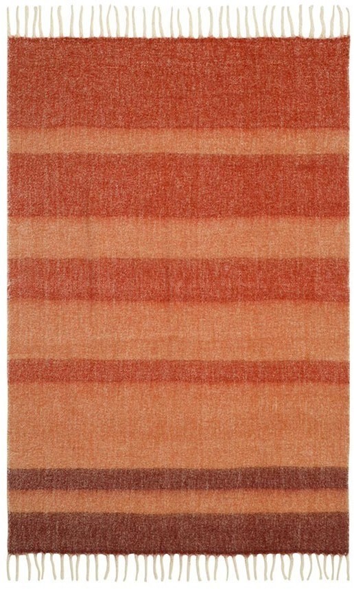 Плед мохеровый over horizon терракотового цвета из коллекции trendy ruffles, 130х180 см (79735)