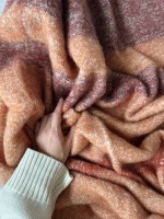 Плед мохеровый over horizon терракотового цвета из коллекции trendy ruffles, 130х180 см (79735)