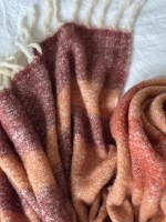 Плед мохеровый over horizon терракотового цвета из коллекции trendy ruffles, 130х180 см (79735)