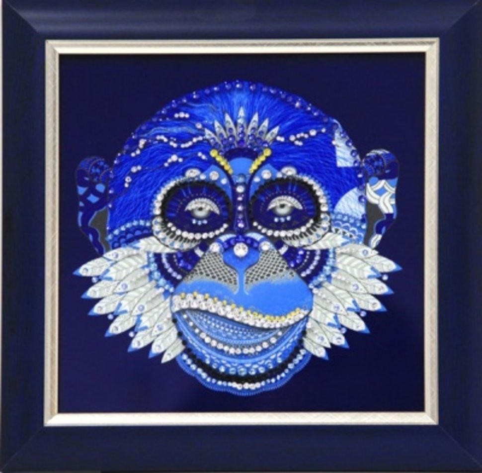 Картина Маска обезьяны с кристаллами Swarovski (1681)