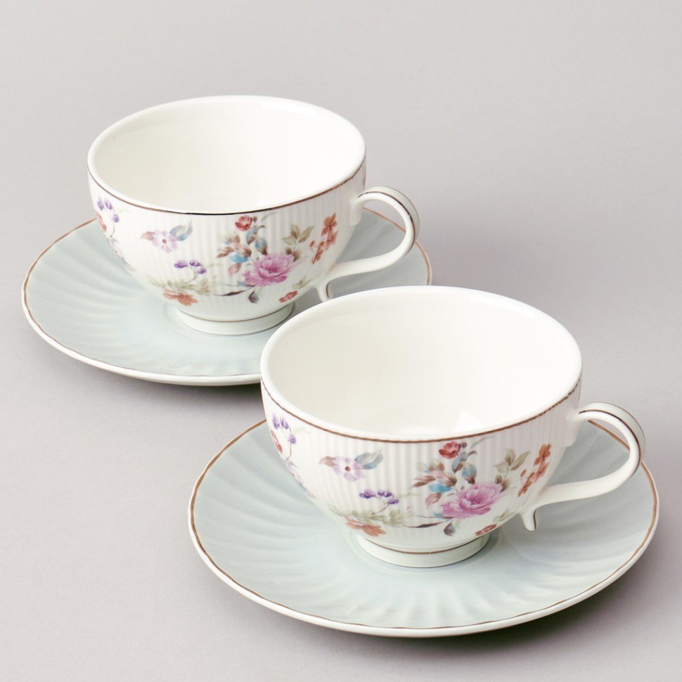 Чайный набор lefard "времена года" на 2 пер. 4 пр. 250 мл голубой (42-570)