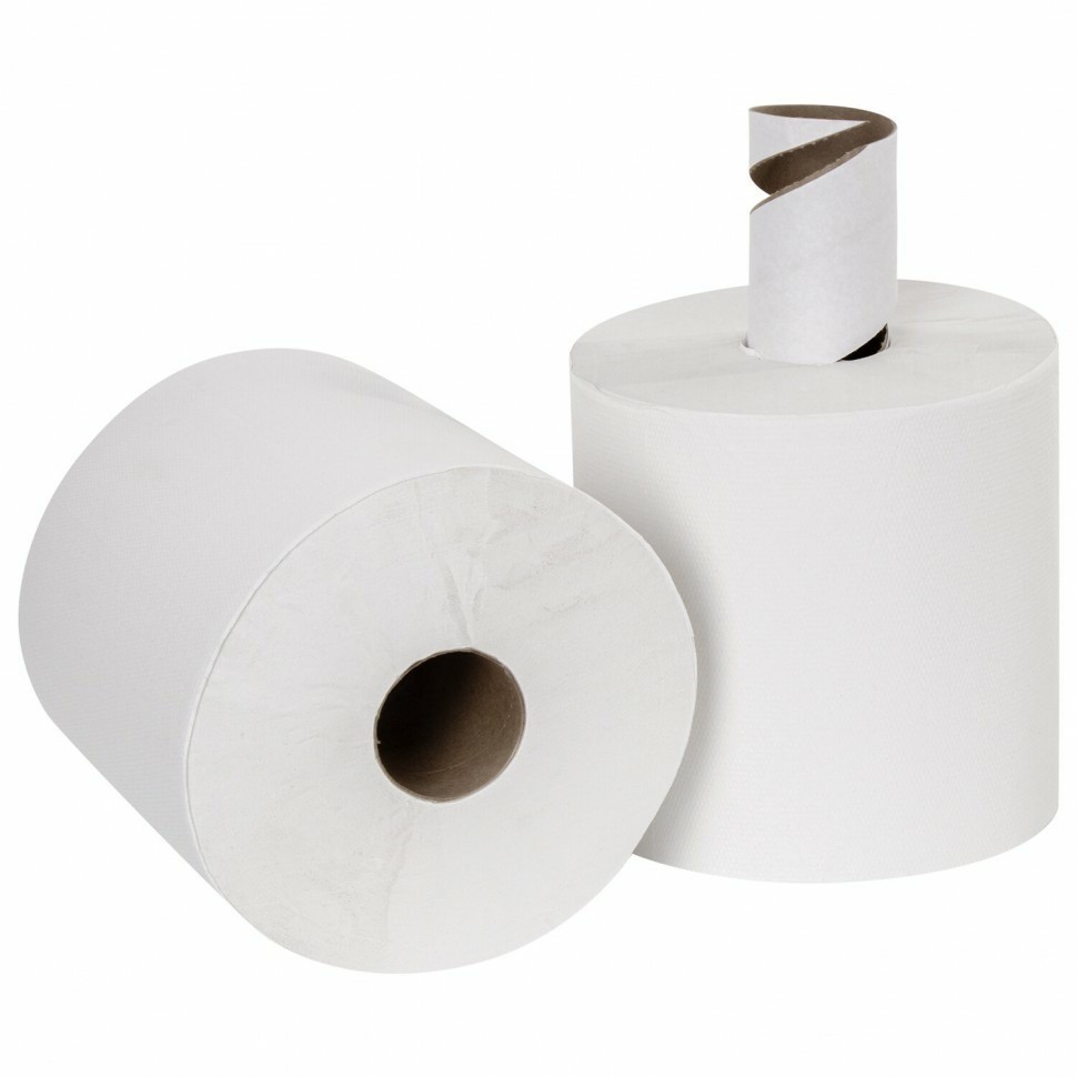 Полотенца бумажные с центральной вытяжкой 300 м Laima Universal белые комп. 6 рул. 112506 (90740)