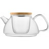 Чайник S'092, 13.3, Боросиликатное стекло. бамбук, clear, SAMADOYO
