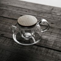 Чайник S'092, 13.3, Боросиликатное стекло. бамбук, clear, SAMADOYO