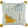 Подушка декоративная с помпонами с принтом Динозавр toto из коллекции tiny world 35х35 см (69623)