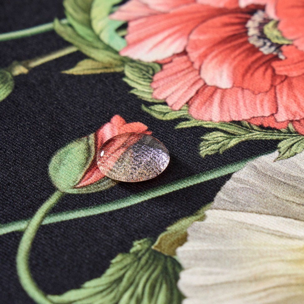 Фартук "маки",чёрный, 60х70 см 100% хлопок,твил Lefard (850-726-7)