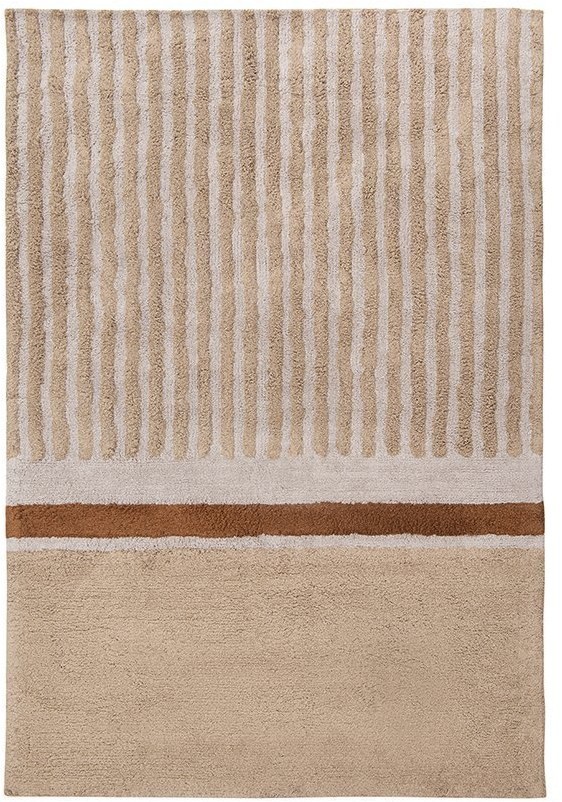 Ковер из хлопка с рисунком tulip garden бежевого цвета из коллекции terra, 120х180 см (74507)