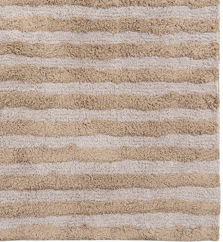 Ковер из хлопка с рисунком tulip garden бежевого цвета из коллекции terra, 120х180 см (74507)