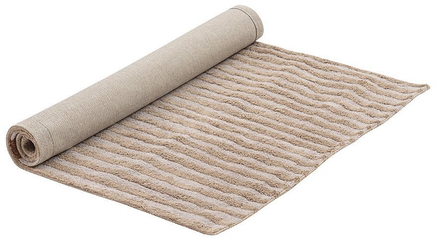 Ковер из хлопка с рисунком tulip garden бежевого цвета из коллекции terra, 120х180 см (74507)