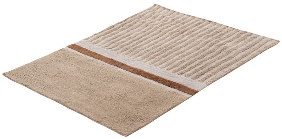 Ковер из хлопка с рисунком tulip garden бежевого цвета из коллекции terra, 120х180 см (74507)