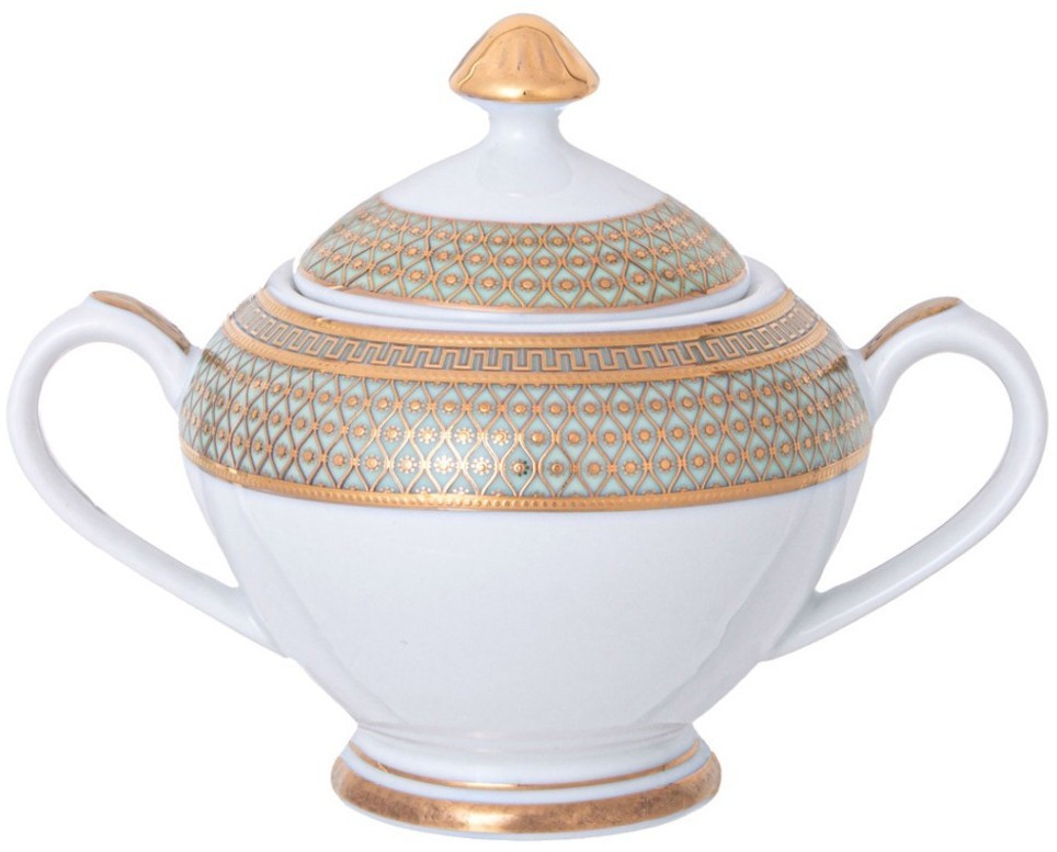 Чайный сервиз lefard "золотая сетка" hа 6 пер. 14 пр. мятный (770-225)
