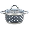 Кастрюля со стеклянной крышкой agness "горошек" нерж. сталь 3,6 л диаметр=20 см высота=11 см (кор=4ш Agness (937-712)