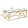Стол журнальный прозр.стекло/золото 60*120*40см (00003059)