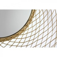 Зеркало декорат. с объемной металл.рамой золото d83см (TT-00005609)