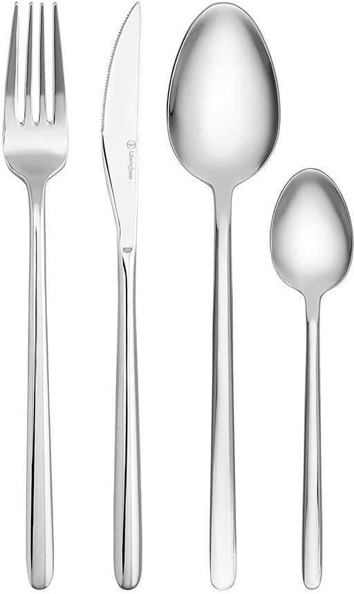 Набор столовых приборов pure, серебристые глянцевые, 16 пред. (78608)