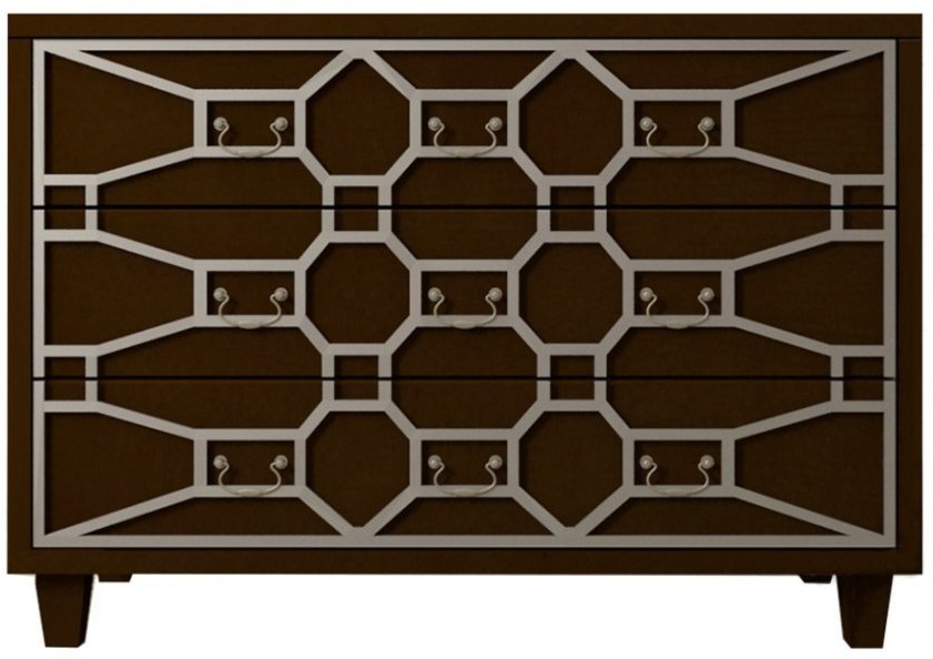 Шоколадный комод Emerald 3 ящика арт DSC347ETG/CH-ET