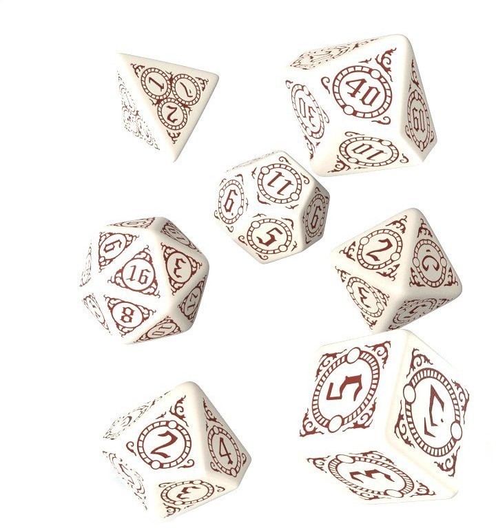 Набор кубиков "Pathfinder Return  of the Runelords Dice Set", 7 шт, бело-коричневый (30218)
