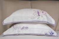 Комплект постельного белья сатин принт Фиори,сиренево-белый,145*210- 1шт,50*70 -2шт (TT-00015272)