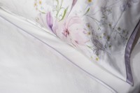 Комплект постельного белья сатин принт Фиори,сиренево-белый,145*210- 1шт,50*70 -2шт (TT-00015272)