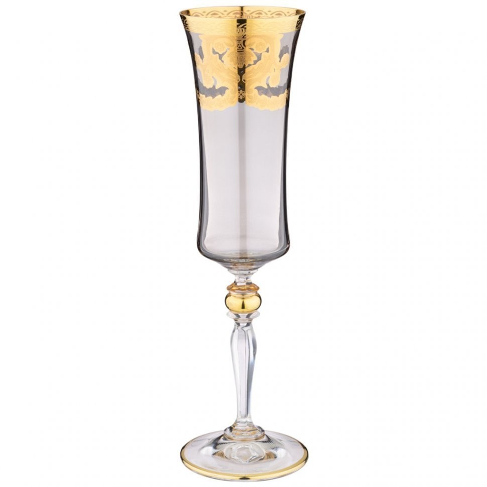 Набор бокалов для шампанского из 2 штук 190мл "grace veneziano fume" ART DECOR (326-079)