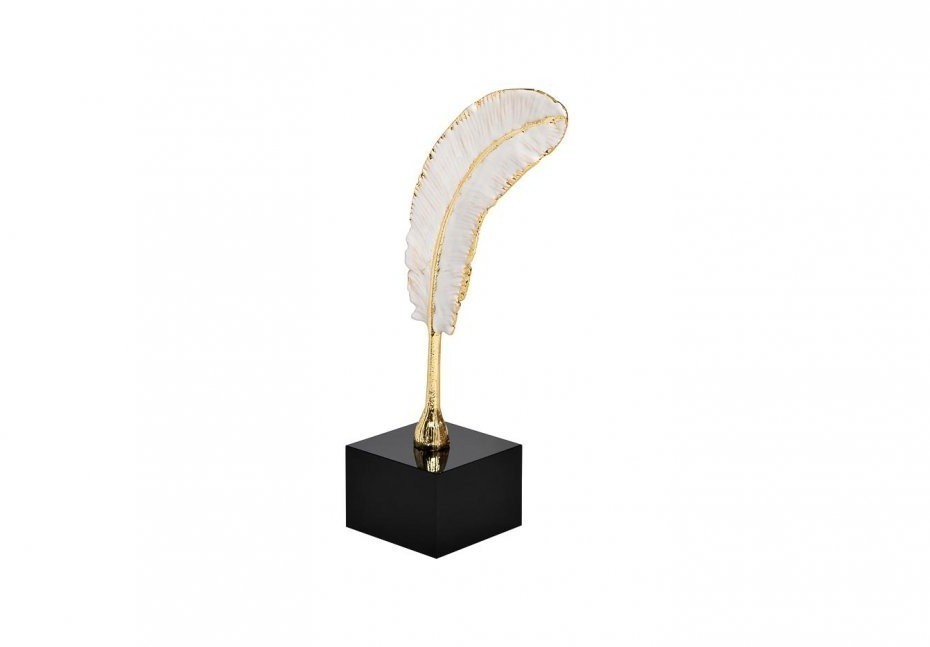 Статуэтка "Белое перо с золотом"на подставке 12*7*27см (TT-00004776)