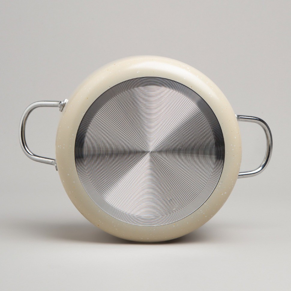 Кастрюля agness с антип. покр.  и стекл. крышкой 1350 мл, 16*8 см (906-261)