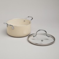 Кастрюля agness с антип. покр.  и стекл. крышкой 1350 мл, 16*8 см (906-261)