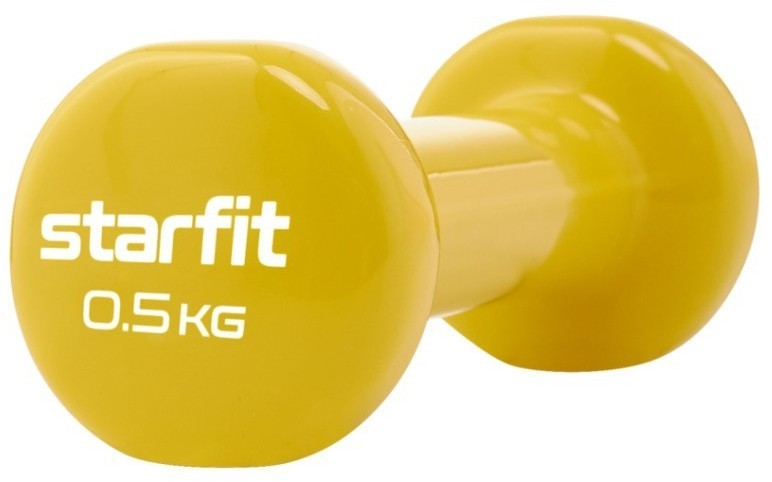 Гантель виниловая DB-101 0,5 кг, желтый (2103565)