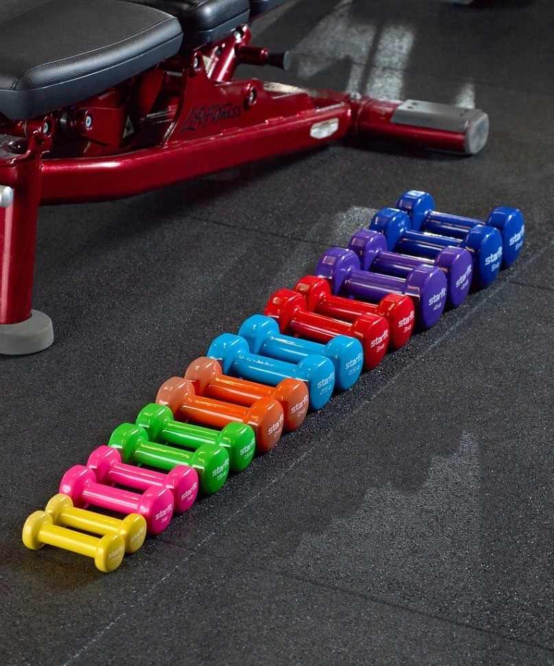 Гантель виниловая DB-101 0,5 кг, желтый (2103565)