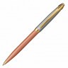 Ручка подарочная шариковая Galant DECORO ROSE корпус хром/розовый синяя 143505 (92000)