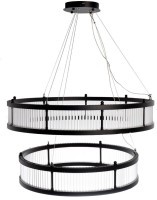 Люстра Ancona Double круглая чёрный матовый/стекло прозр. (TT-00013210)