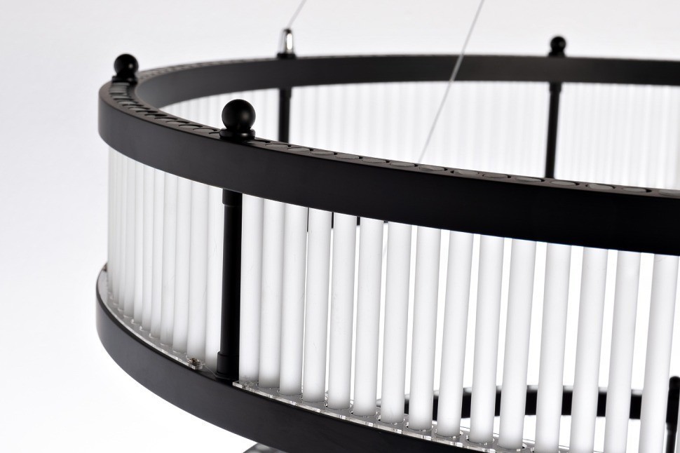 Люстра Ancona Double круглая чёрный матовый/стекло прозр. (TT-00013210)