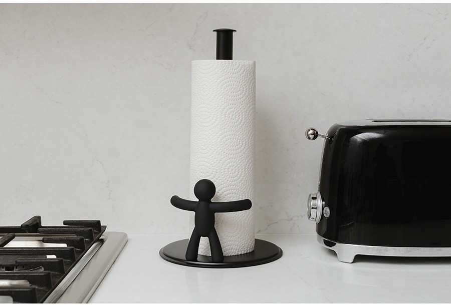 Держатель для бумажных полотенец buddy, черный (75779)