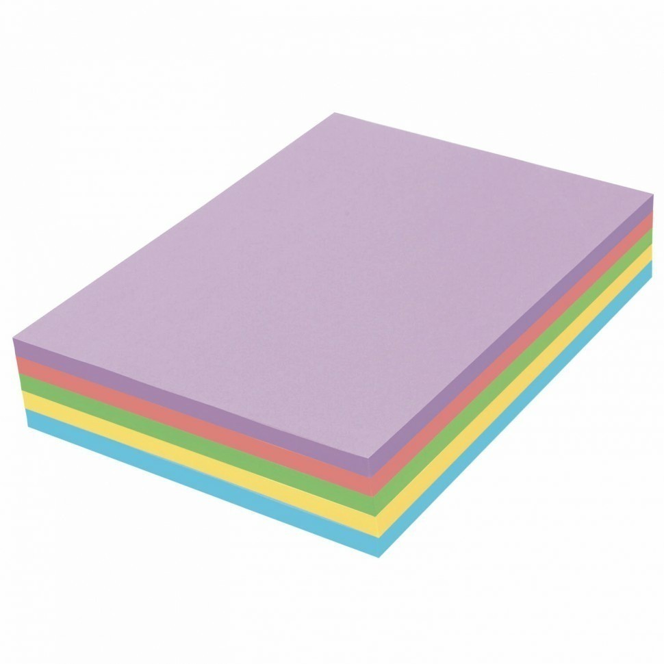 Бумага цветная DOUBLE A А4 80 г/м2 500 л 5 цветов x 100 л микс пастель 115121 (92587)