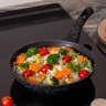 Сковорода agness с антипригарным покрытием "black marble", 20х4,3см (932-512)