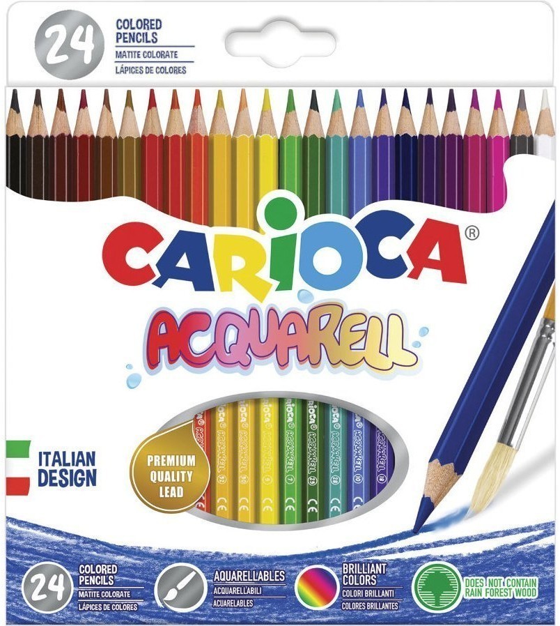 Карандаши цветные акварельные Carioca Acquarell 24 цвета 42858 (66513)
