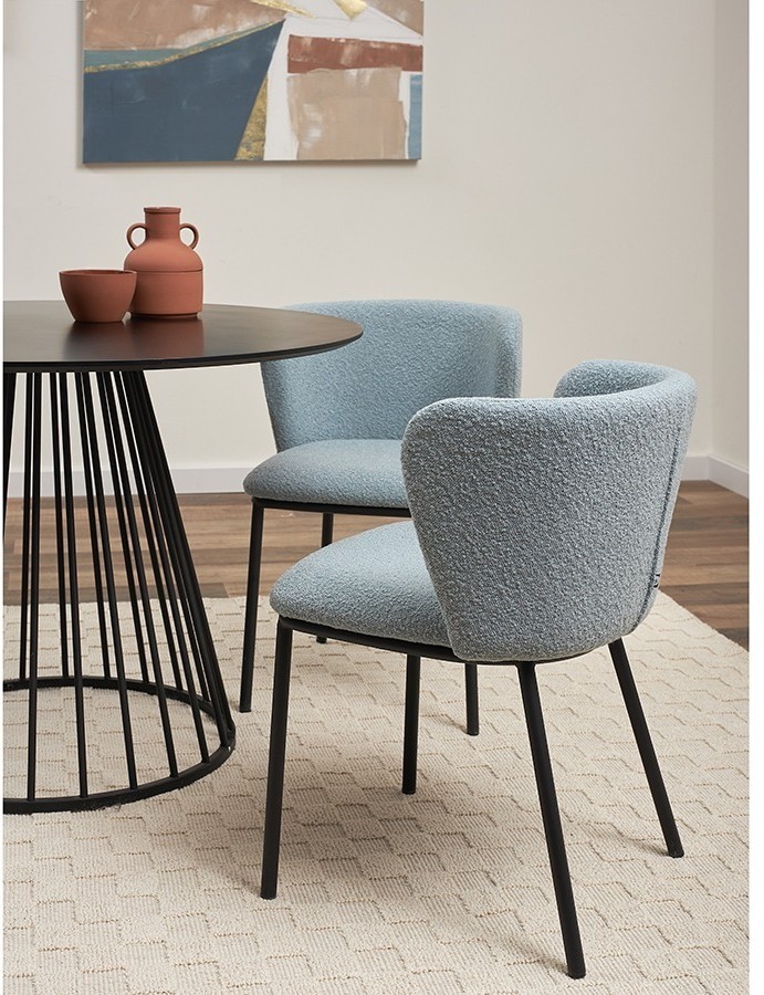 Стул foggy, букле, голубая пудра (78061)