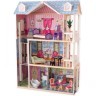 Деревянный кукольный домик "Мечта", с мебелью 14 предметов в наборе, свет, звук, для кукол 30 см (65823_KE)