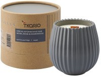 Свеча ароматическая с деревянным фитилём musk, rose &amp; cedarwood из коллекции edge, серый, 60 ч (75690)