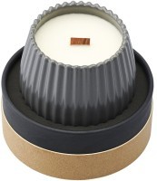 Свеча ароматическая с деревянным фитилём musk, rose &amp; cedarwood из коллекции edge, серый, 60 ч (75690)