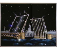Картина Дворцовый мост с кристаллами Swarovski (1086)
