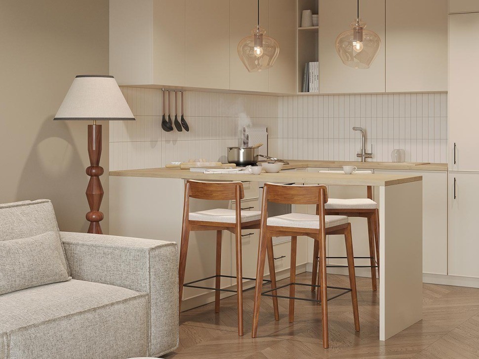 Торшер torhill, 153 см, бежевый (78630)