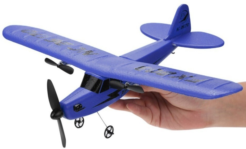 Радиоуправляемый самолет Piper Cub J3 для начинающих 2.4G (FX803-BLUE)