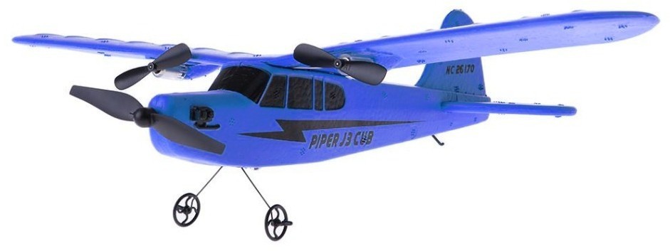 Радиоуправляемый самолет Piper Cub J3 для начинающих 2.4G (FX803-BLUE)