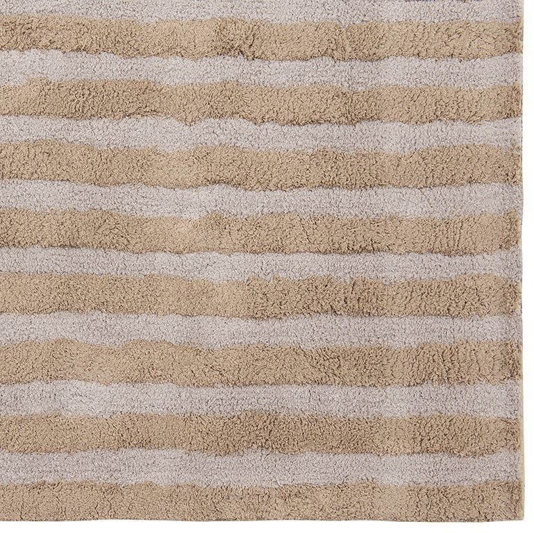 Ковер из хлопка с рисунком tulip garden бежевого цвета из коллекции terra, 160х230 см (74508)