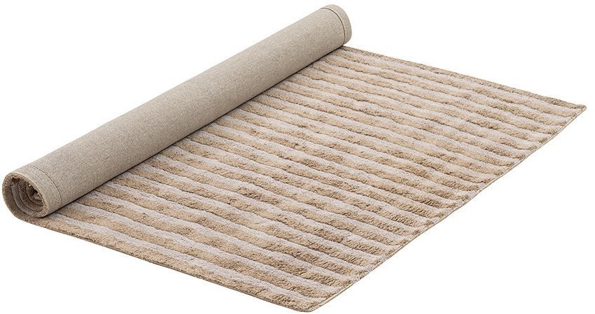 Ковер из хлопка с рисунком tulip garden бежевого цвета из коллекции terra, 160х230 см (74508)