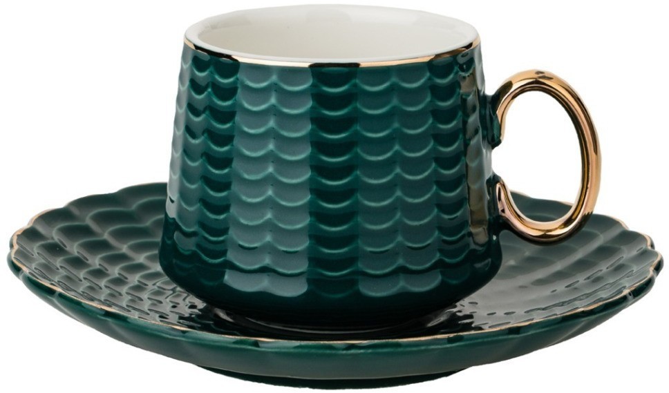 Кофейный набор на 4пер. 8пр. 90мл, темно-зеленый Lefard (91-051)