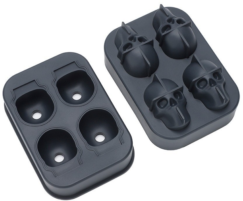 Форма для льда ice skull, графит (77412)